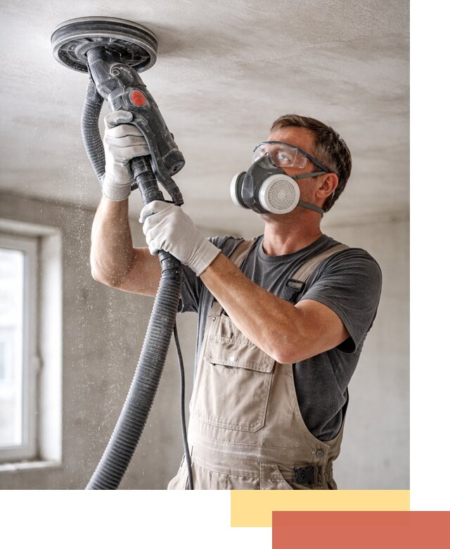 Шлифовка потолка в Верхней Пышме — качественная подготовка под отделку