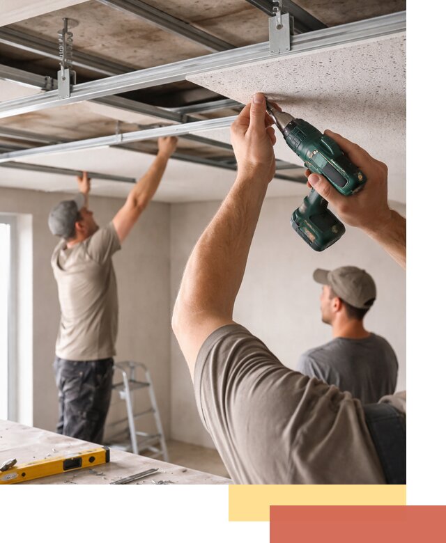 Монтаж акустического потолка в Верхней Пышме под ключ