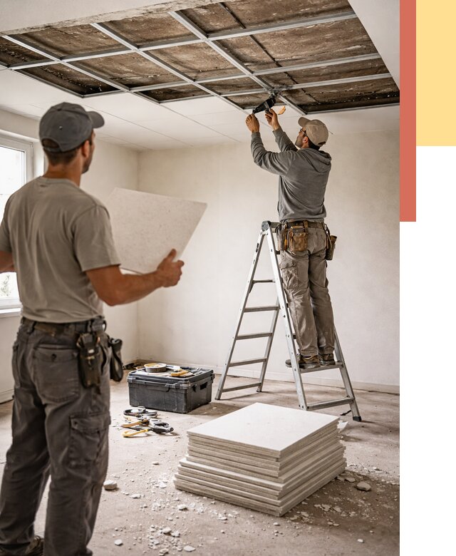 Замена плит подвесного потолка в Верхней Пышме от 1796 руб. быстро и недорого | ОТДЕЛОЧНИК-Врх