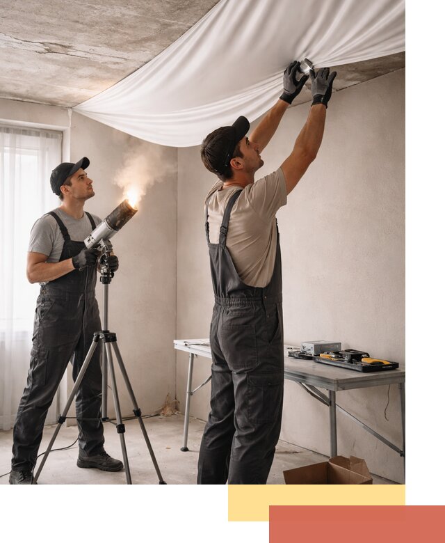 Установка натяжного потолка под ключ в Верхней Пышме