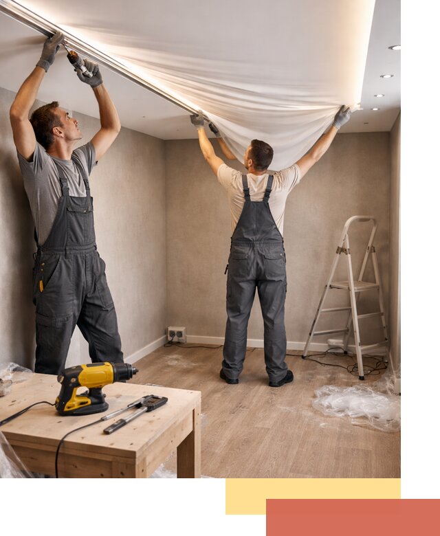 Монтаж натяжного потолка с подсветкой в Верхней Пышме цена и сроки