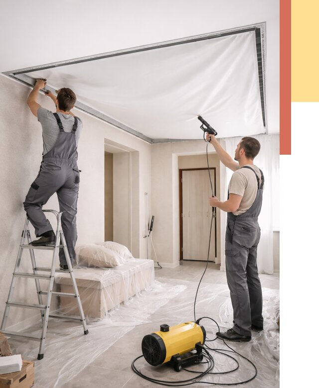 Монтаж натяжного потолка в прихожей в Верхней Пышме от 2719 руб. под ключ | ОТДЕЛОЧНИК-Врх