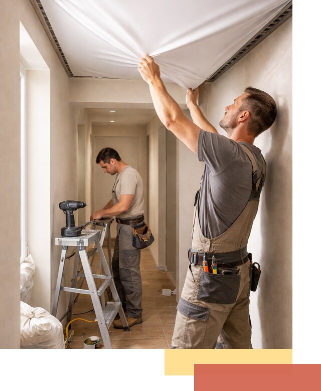 Монтаж натяжного потолка в прихожей в Верхней Пышме