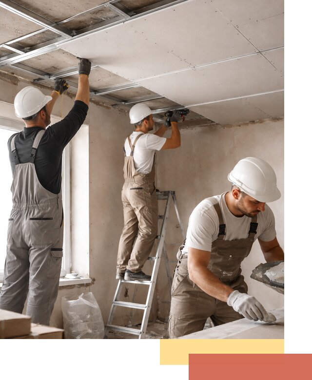 Одноуровневый потолок из гипсокартона в Верхней Пышме — монтаж и отделка