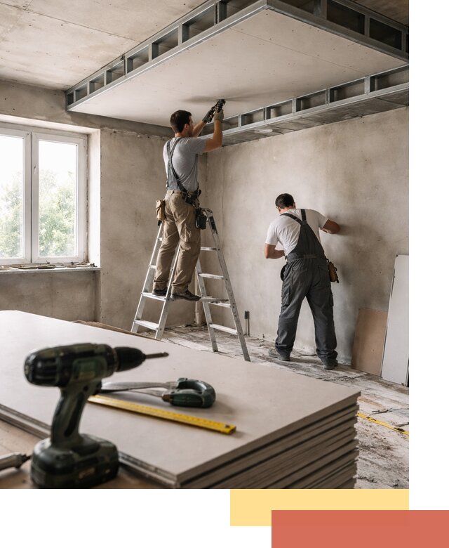 Двухуровневый потолок из гипсокартона в Верхней Пышме