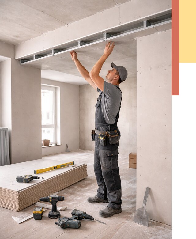 Потолок из гипсокартона с нишей в Верхней Пышме от 1283 руб. под ключ | ОТДЕЛОЧНИК-Врх