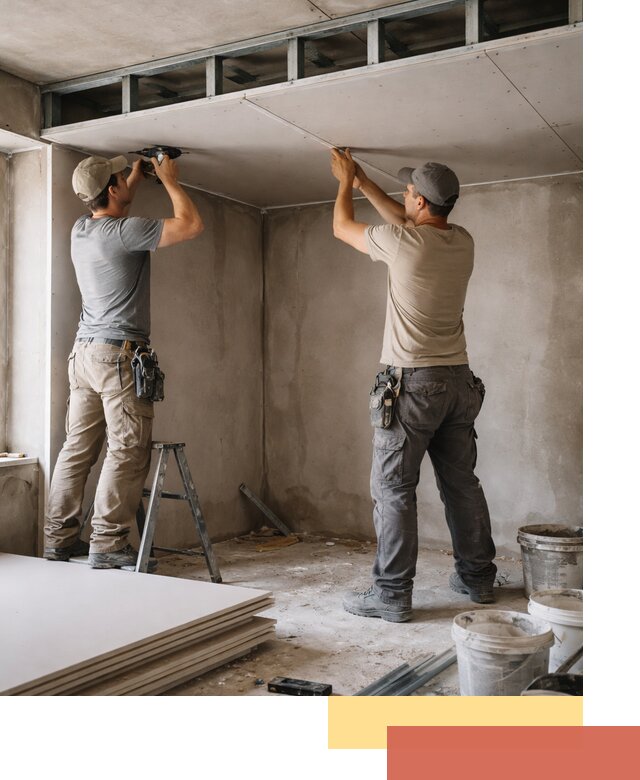 Короб из гипсокартона на потолке под ключ в Верхней Пышме