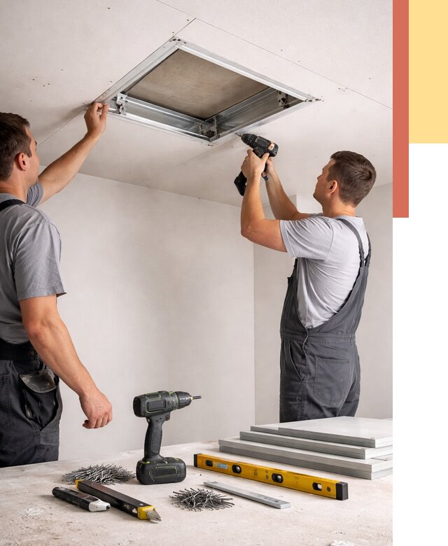 Установка люка в потолок ГКЛ в Верхней Пышме от 2565 руб. под ключ | ОТДЕЛОЧНИК-Врх