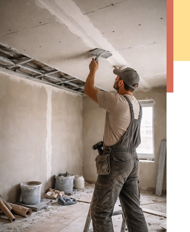 Ремонт потолка из гипсокартона в Верхней Пышме от 667 руб./м² — быстро и недорого | ОТДЕЛОЧНИК-Врх