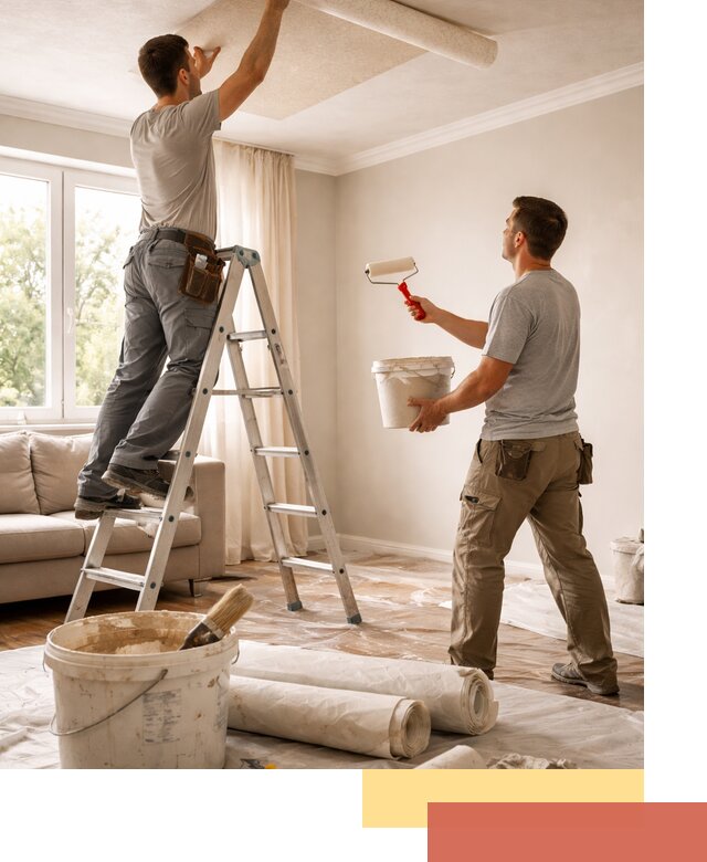 Поклейка обоев на потолок в Верхней Пышме — качественно и быстро