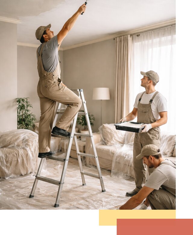 Покраска потолков акриловой краской в Верхней Пышме качественно и быстро