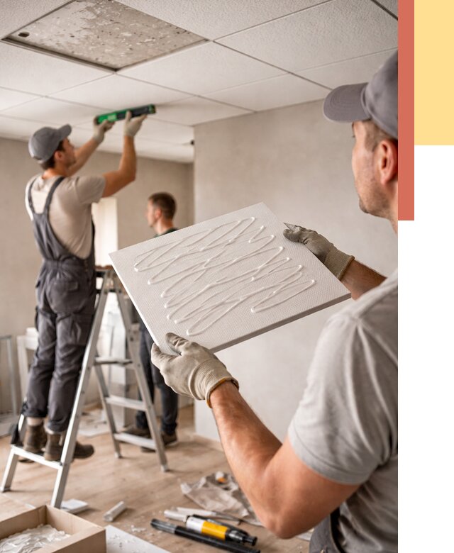 Монтаж потолочной плитки в Верхней Пышме от 4617 руб. — быстро и недорого | ОТДЕЛОЧНИК-Врх