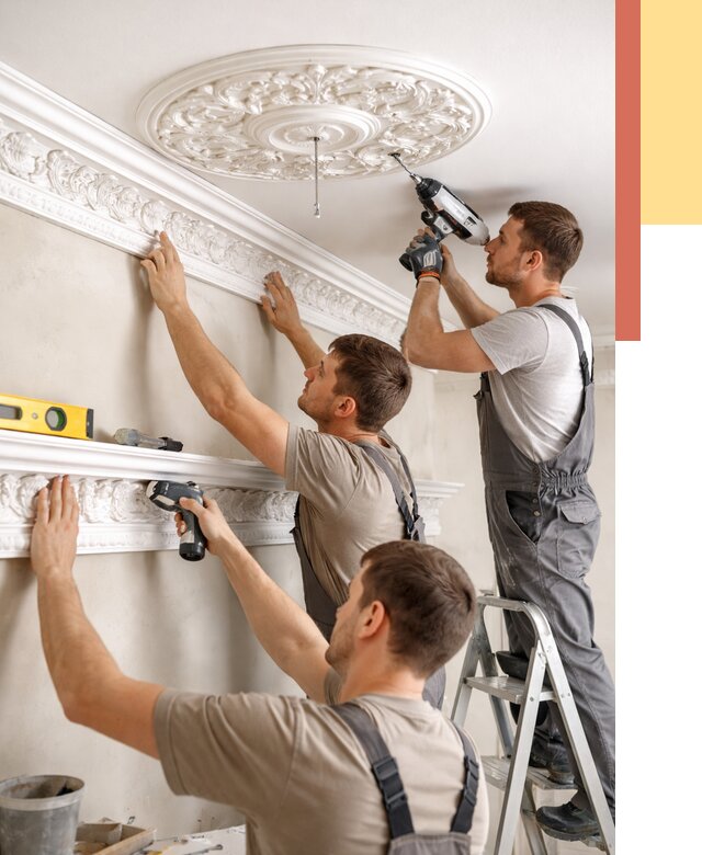 Монтаж лепнины на потолок в Верхней Пышме от 3283 руб. быстро и недорого | ОТДЕЛОЧНИК-Врх