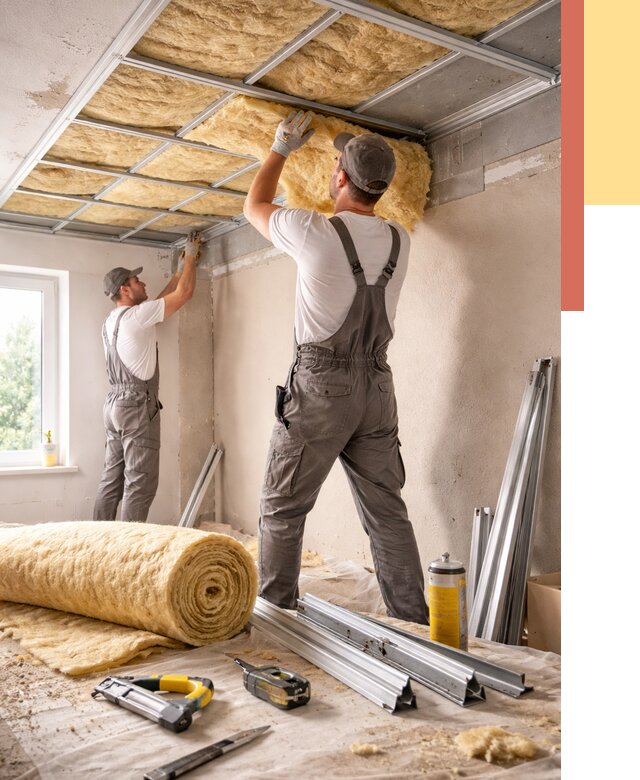 Утепление потолка в Верхней Пышме от 7387 руб/м2 — недорого, быстро, под ключ | ОТДЕЛОЧНИК-Врх