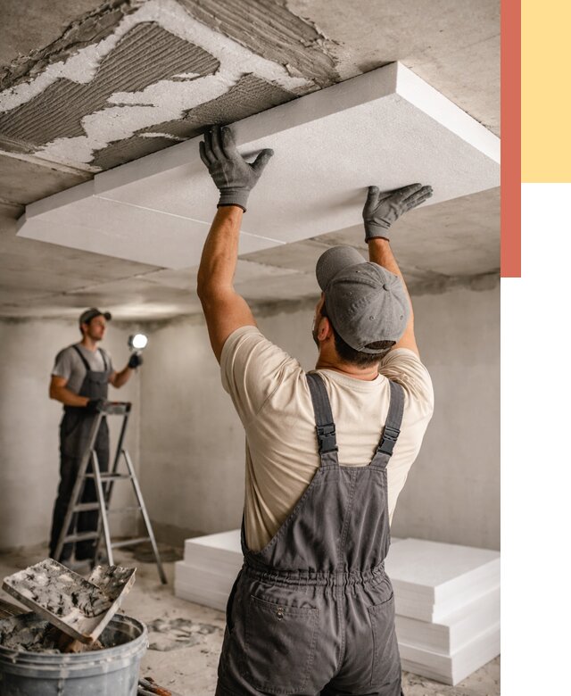 Утепление потолка пенопластом в Верхней Пышме от 4617 руб/м2 — недорого и быстро | ОТДЕЛОЧНИК-Врх